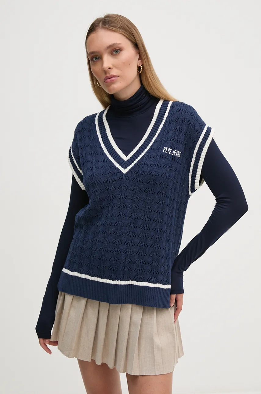 

Жилет из хлопка НДС VEST Pepe Jeans, темно-синий