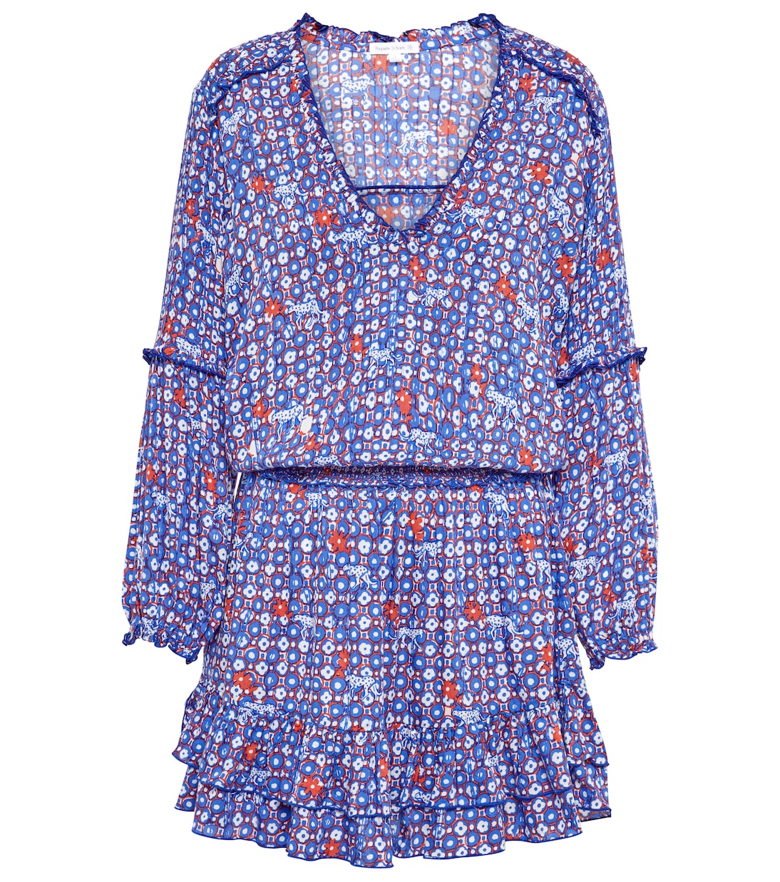 

Мини-платье с принтом Илоны Poupette St Barth, Blue Hyeres