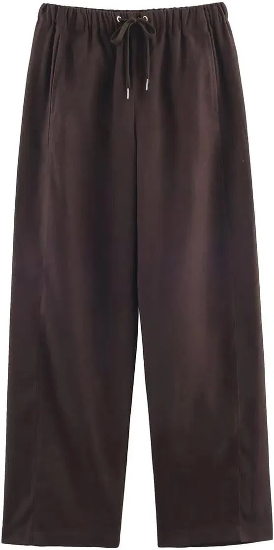 Женский спортивный костюм, худи с капюшоном и широкие штаны, Polyester, 1 — фото 3