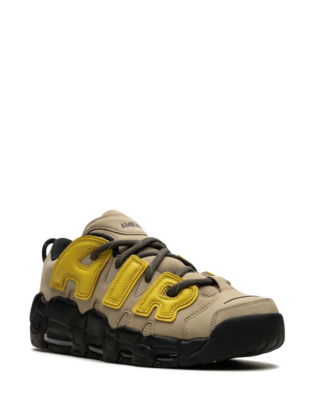 Кроссовки Air More Uptempo Low 'Limestone' из коллаборации с Ambush Nike, коричневый — фото 2