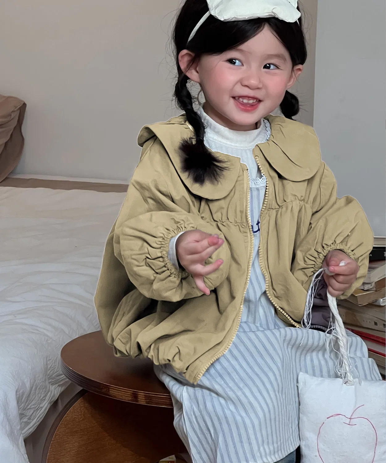Детская куртка объемная aimoha-KIDS- фиолетовая — фото 3