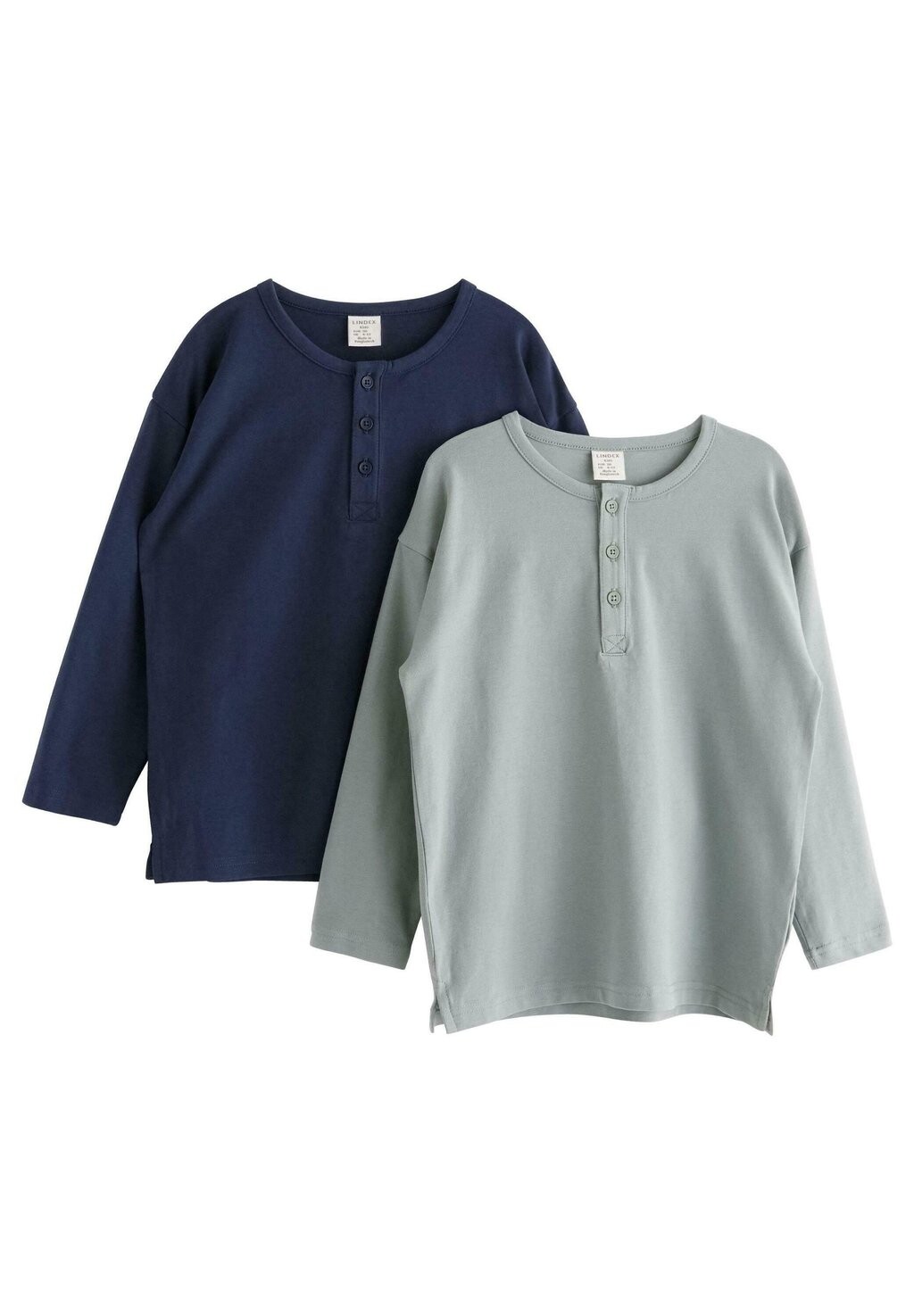 

Топ с длинными рукавами 2 PACK Lindex, темно-синий