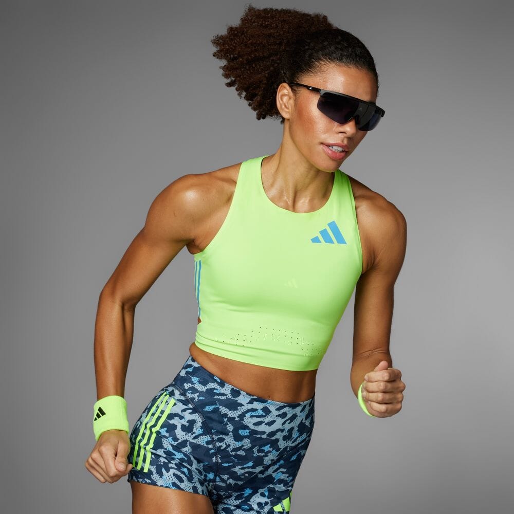 

Топ Adidas ROAD TO RECORDS Crop top, цвет Lucid Lemon