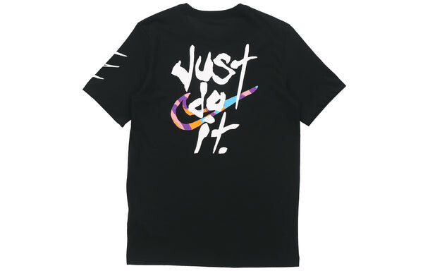Футболка sportswear print casual sports short sleeve black Nike, черный — фото 2