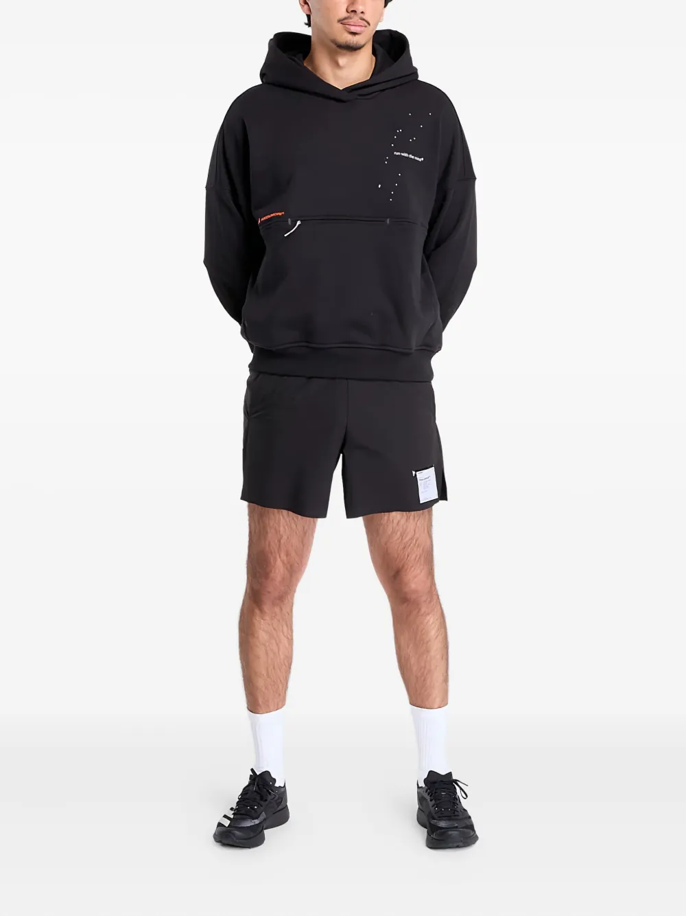 Худи с карманом на молнии из коллаборации с Hermanos Koumori Adidas, черный — фото 2