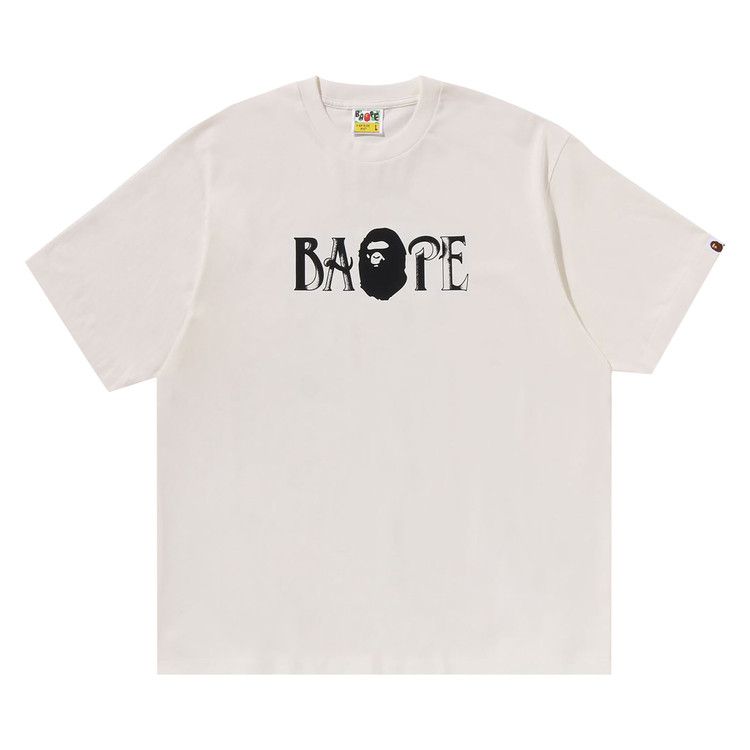 

Футболка BAPE Screen Print Logo Relaxed Fit Tee, Ivory