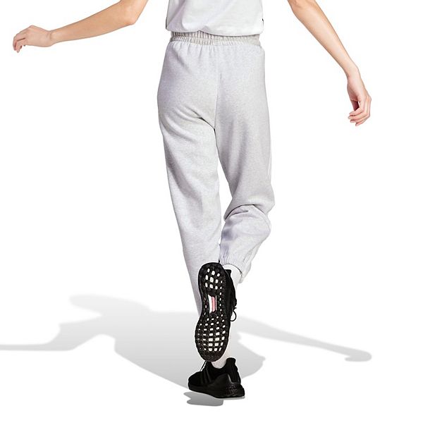 Женские спортивные брюки 3-stripes из флиса свободного кроя Adidas, Gray — фото 2