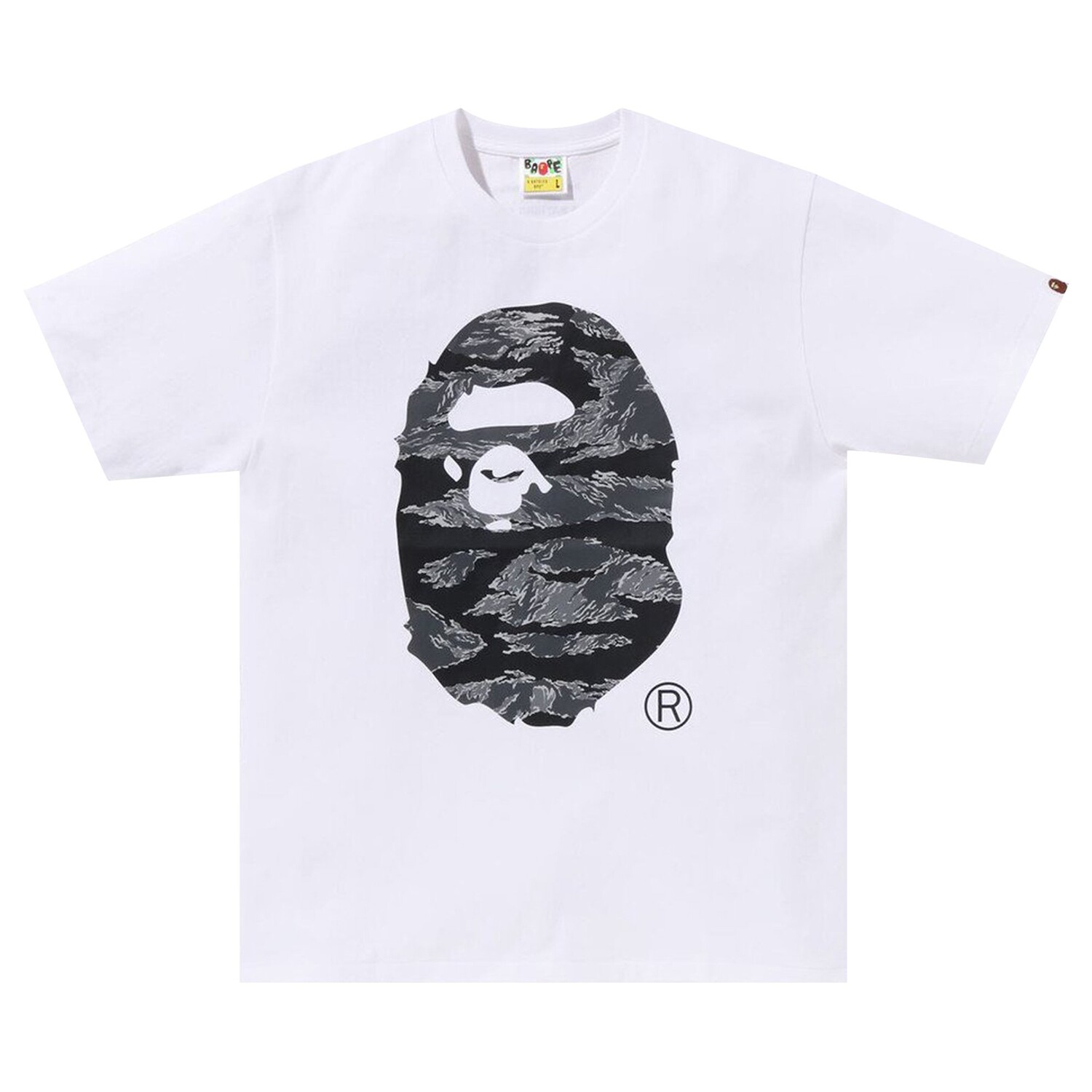 

BAPE Футболка Tiger Camo Ape Head, белая, Белый, BAPE Футболка Tiger Camo Ape Head, белая