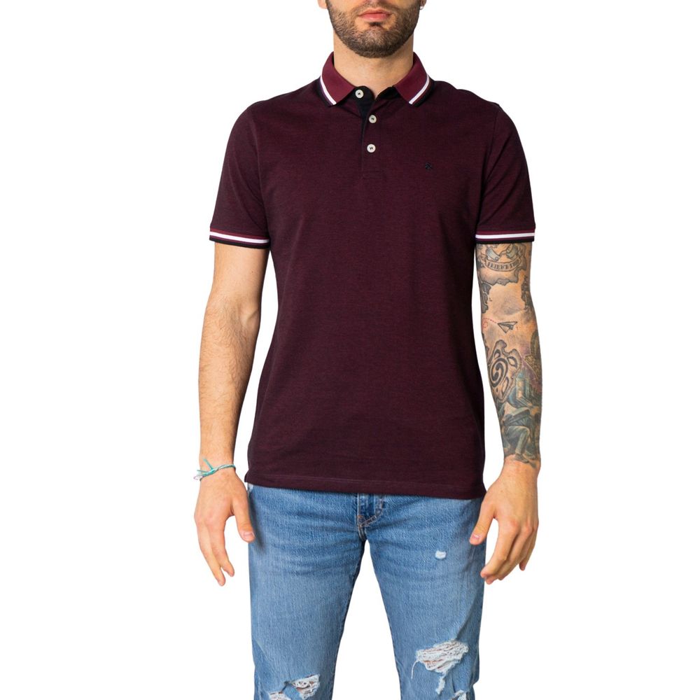 

Рубашка поло цвета бордо из хлопка Jack & Jones