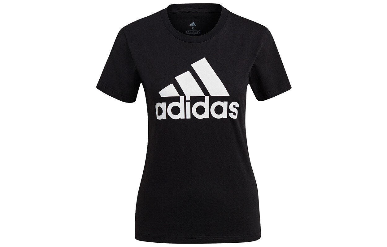 

Женская футболка с логотипом Essentials, черная Adidas