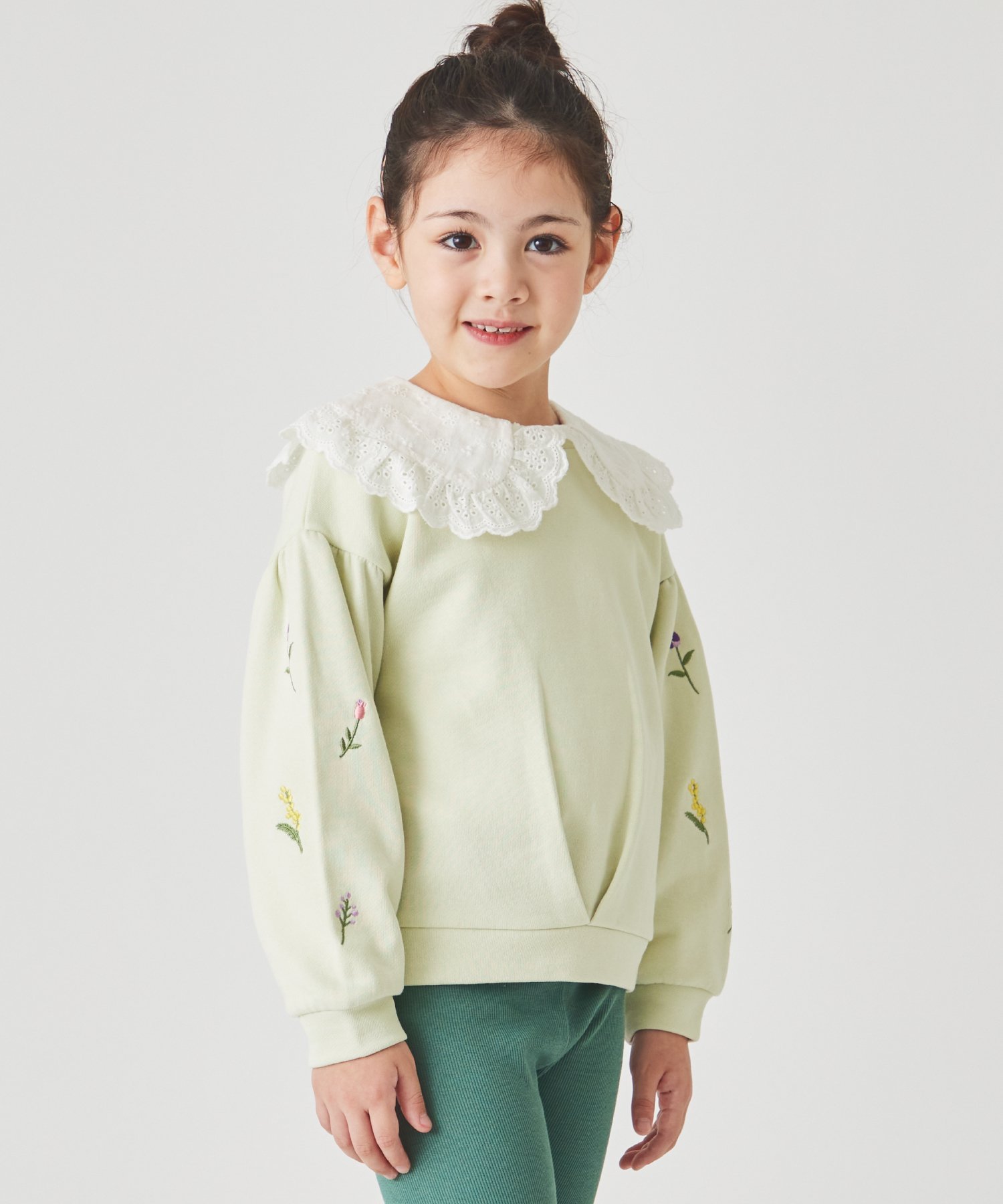 Толстовка с вышитыми рукавами Ever Closet, mint