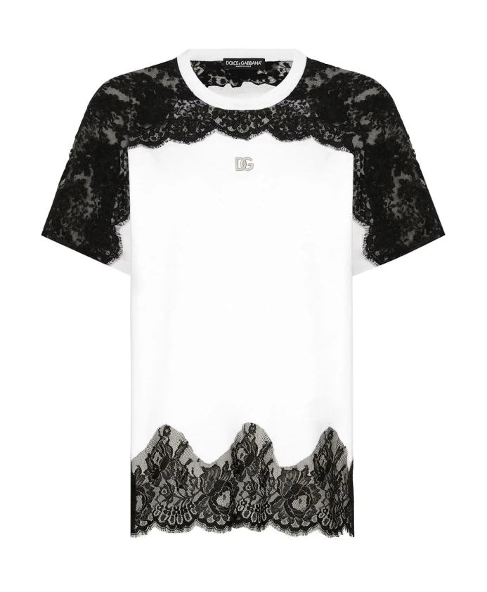

Повседневная хлопковая футболка Dolce & Gabbana, белый