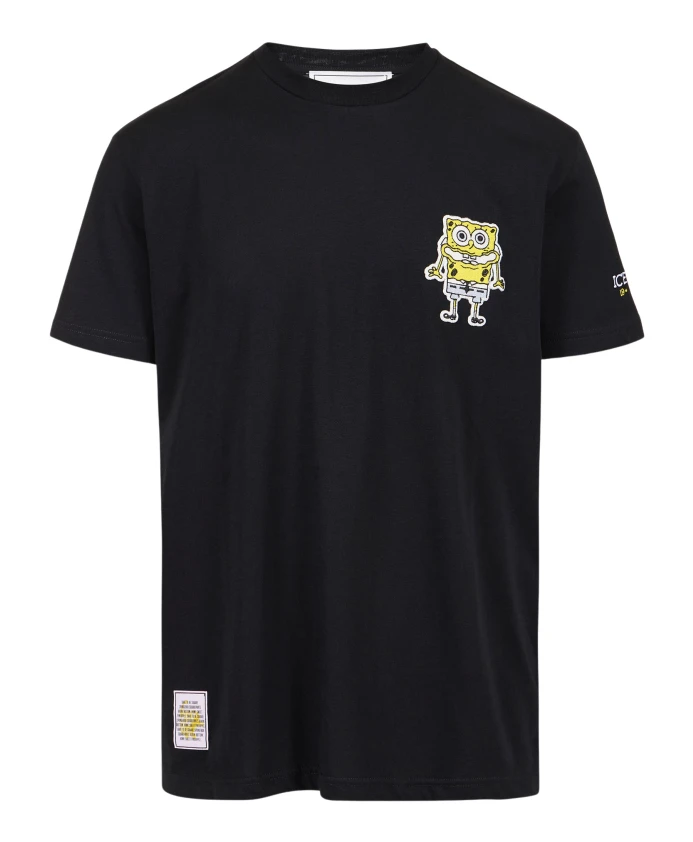 

Футболка стандартного кроя с нашивкой и логотипом Губки Боба. Iceberg, черный