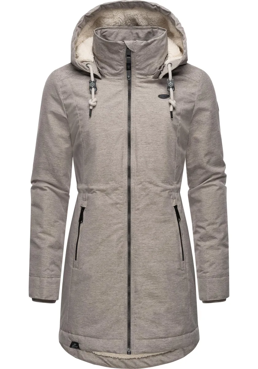 

Зимняя куртка Ragwear "Dakkota" с капюшоном, непромокаемая зимняя парка на флисовой подкладке Тедди, цвет Bone