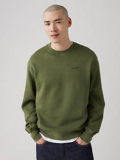 

Аутентичная толстовка с круглым вырезом Levi's, цвет Kombu Green - Green