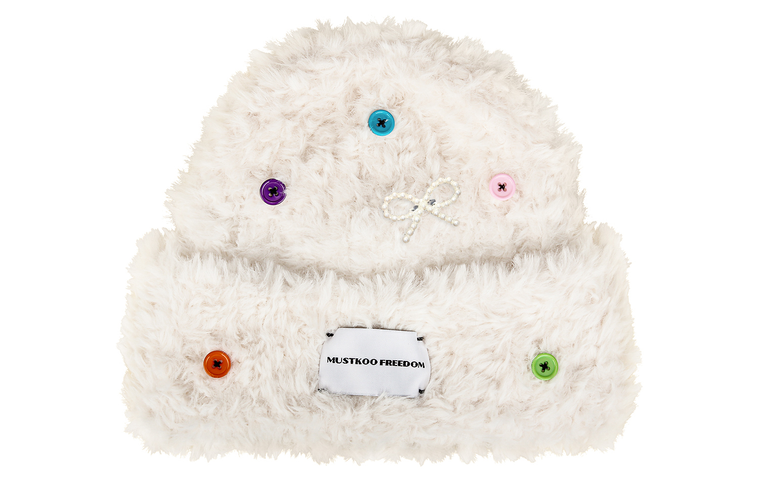 

Женская шапка из полиэстера MUSTKOO, MH-6138+MS-7146 White Set