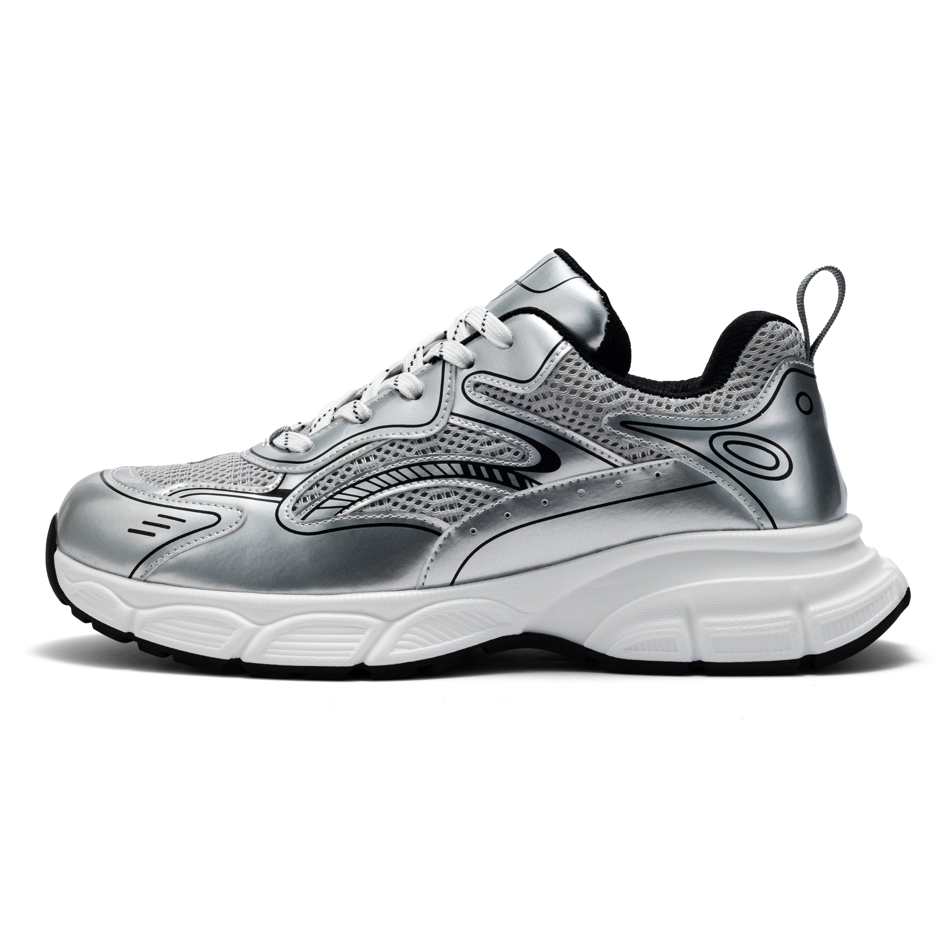 

Низкие массивные кроссовки мужские JOSINY, Silver
