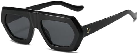 

2027 Солнцезащитные очки неправильной квадратной формы для женщин, модные градиентные солнцезащитные очки UV400, ретро-очки для мужчин с прозрачными линзами MTZJH, Black Gray