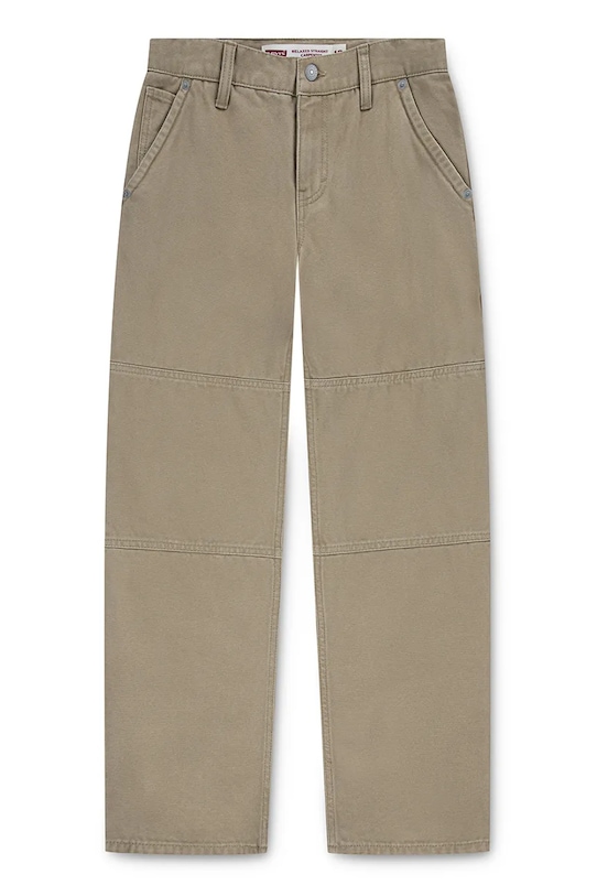 

Детские хлопковые брюки 555 Relaxed Carpenter Pants Levi'S, зеленый