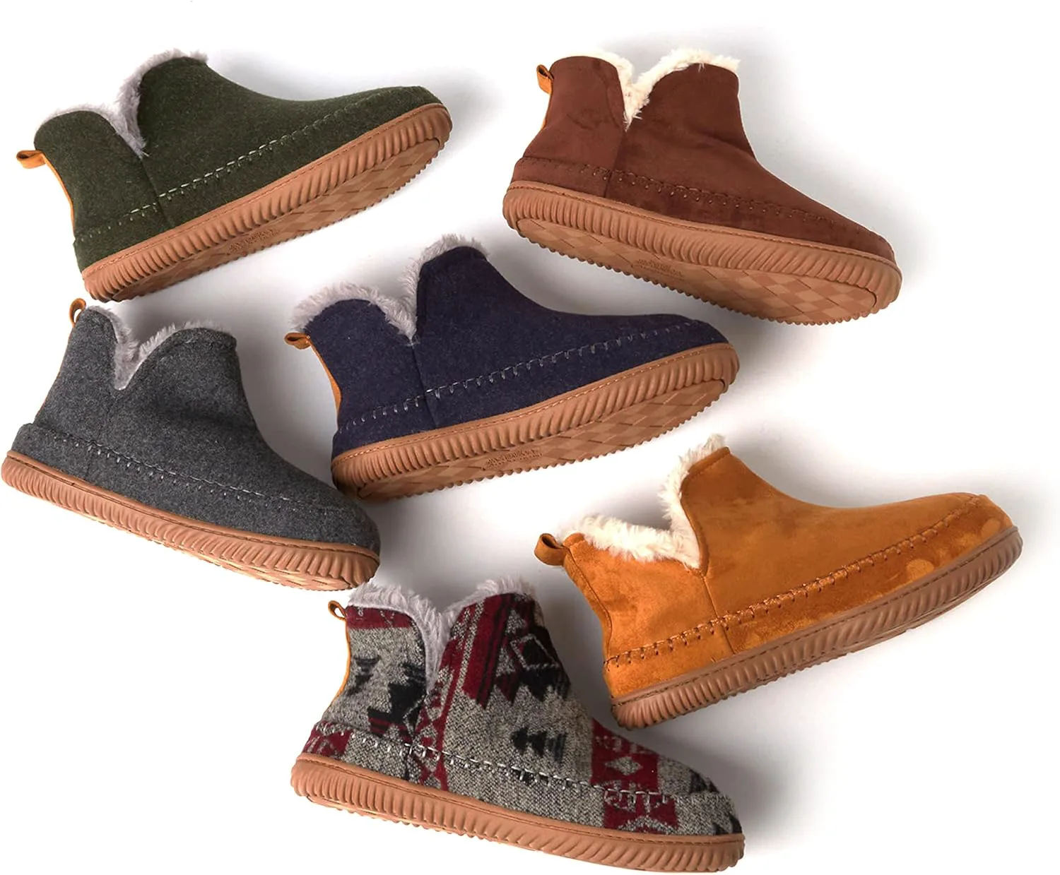 Мужские домашние тапочки Dearfoams с мемори-пенной стелькой Brixen, высокие до щиколотки - Подарки для мужчин — фото 2