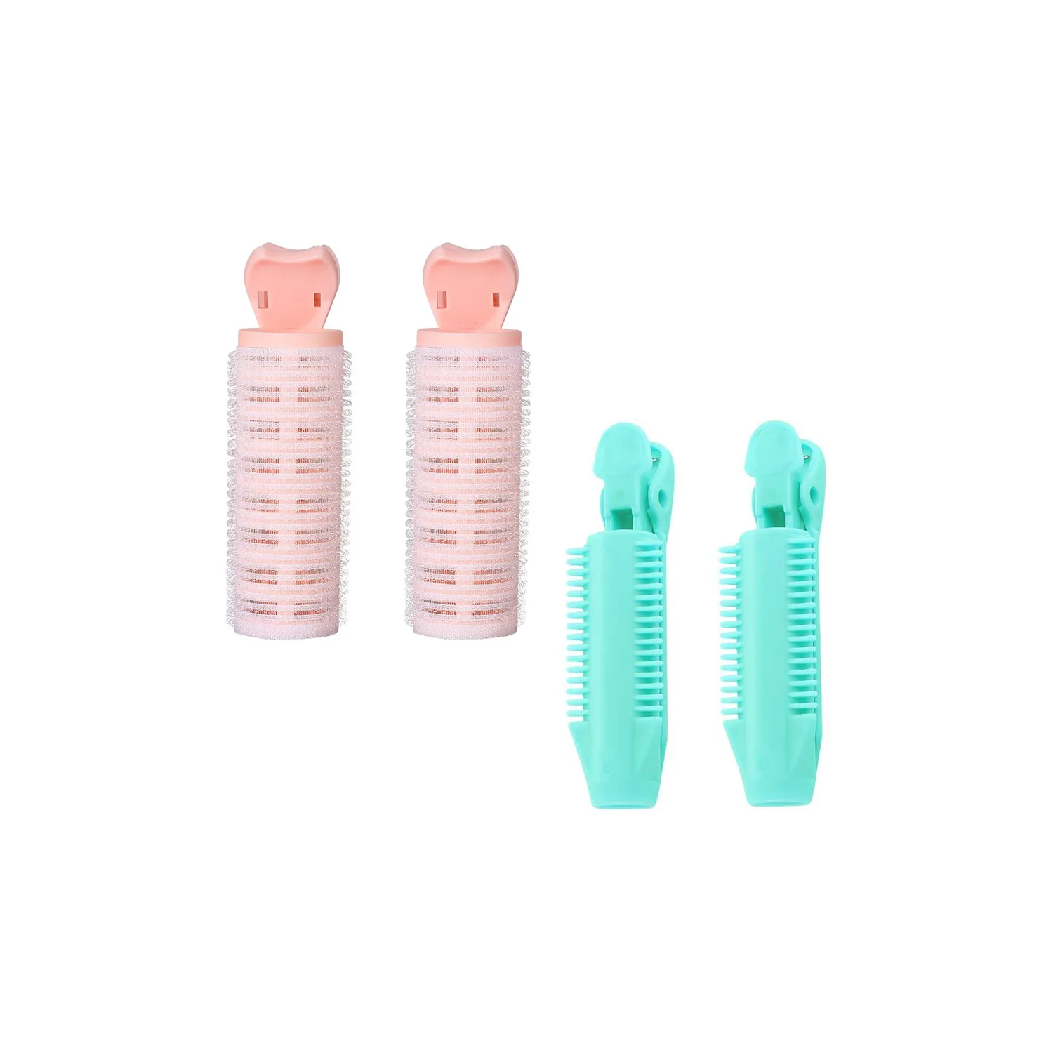 Женские заколки для волос HANYUDIE, 4-Piece Set High Cranial Top Volumizing Clip[Pink+Green]