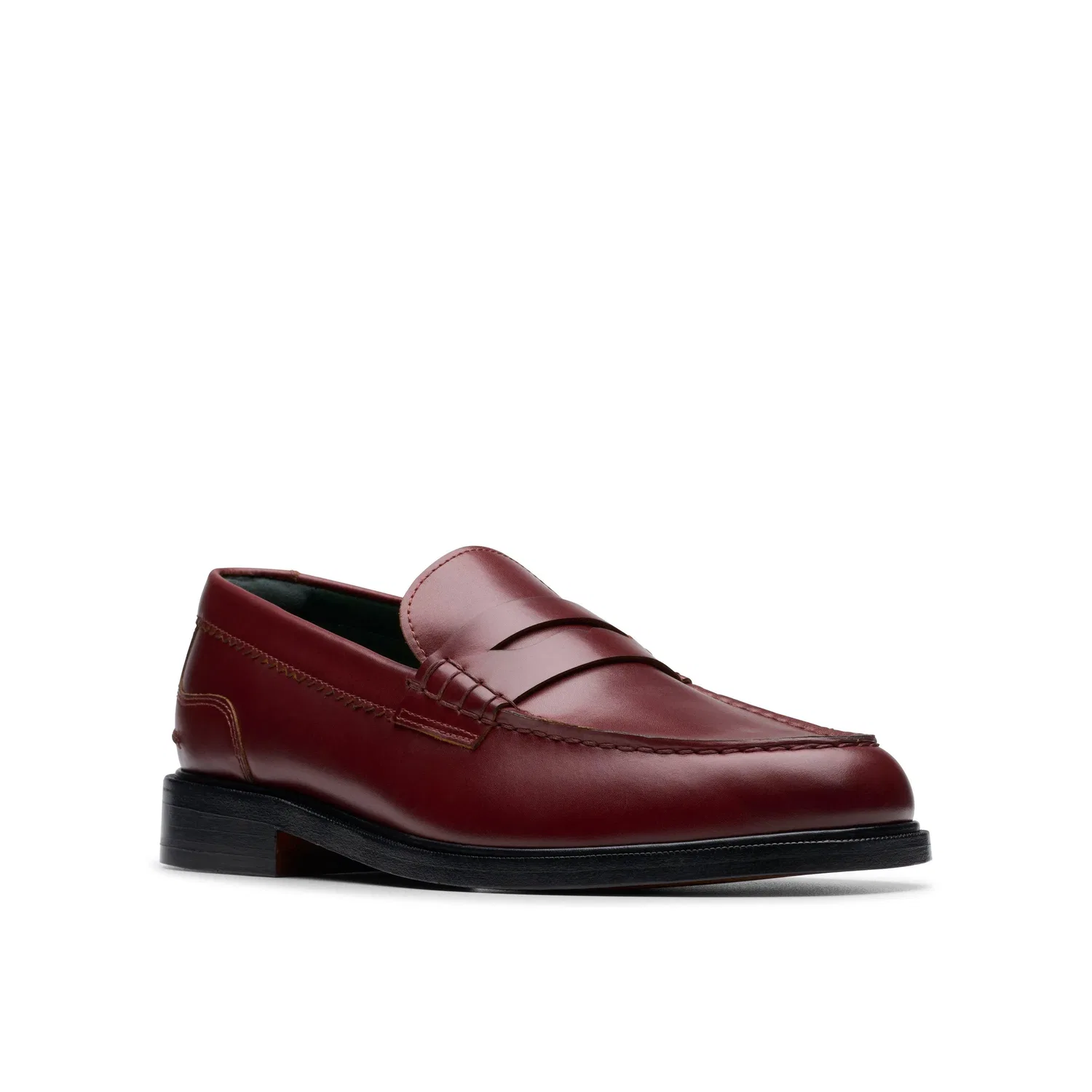 Туфли лоферы из винной кожи Clarks, красный — фото 4