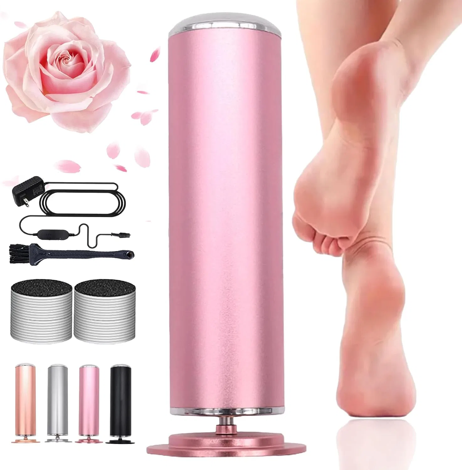 Электрическая пилка для удаления мозолей Myelnua Footglow Hitianya, Pink