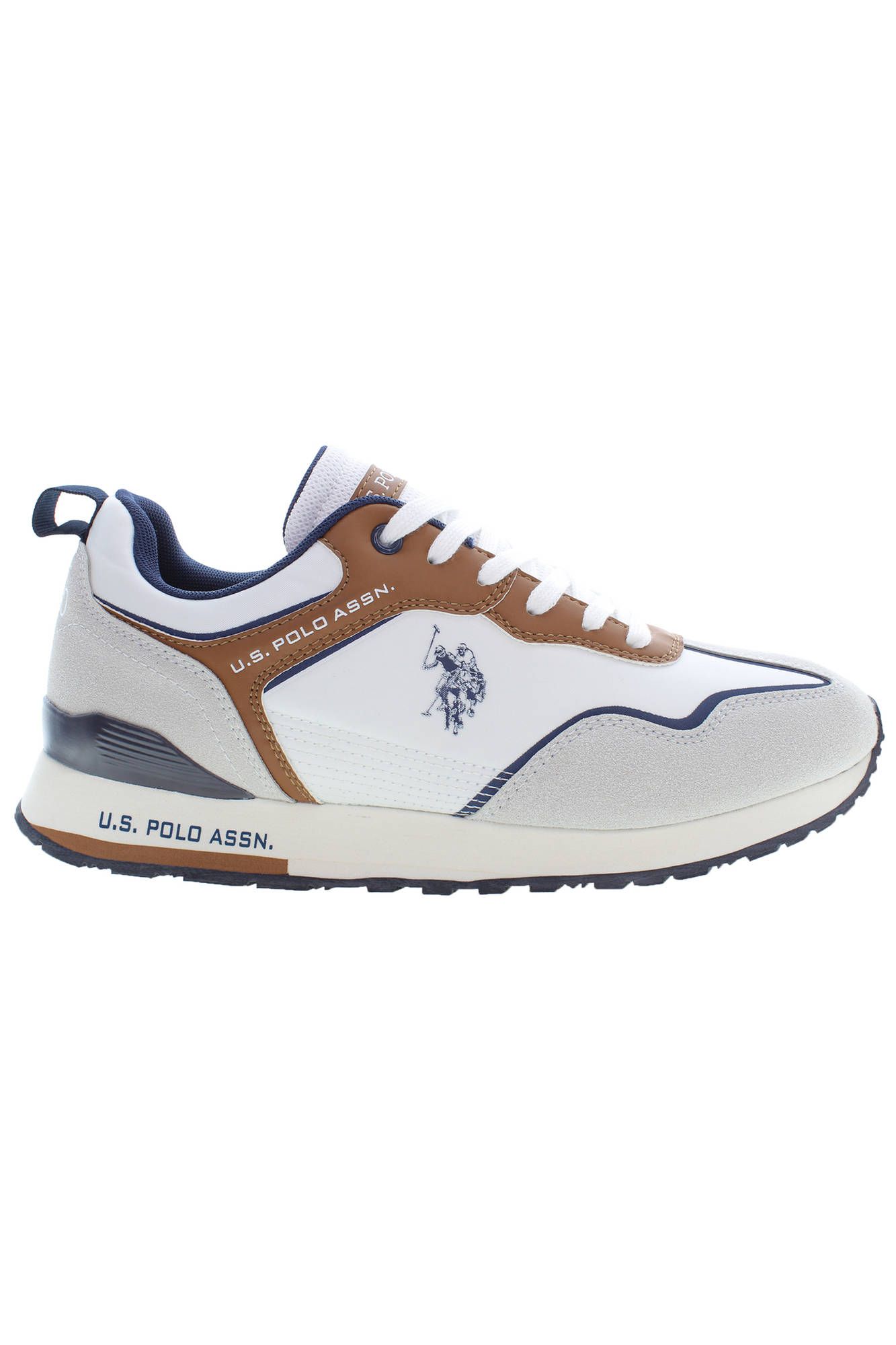 

Белые мужские кроссовки из полиэстера U.S. Polo Assn.