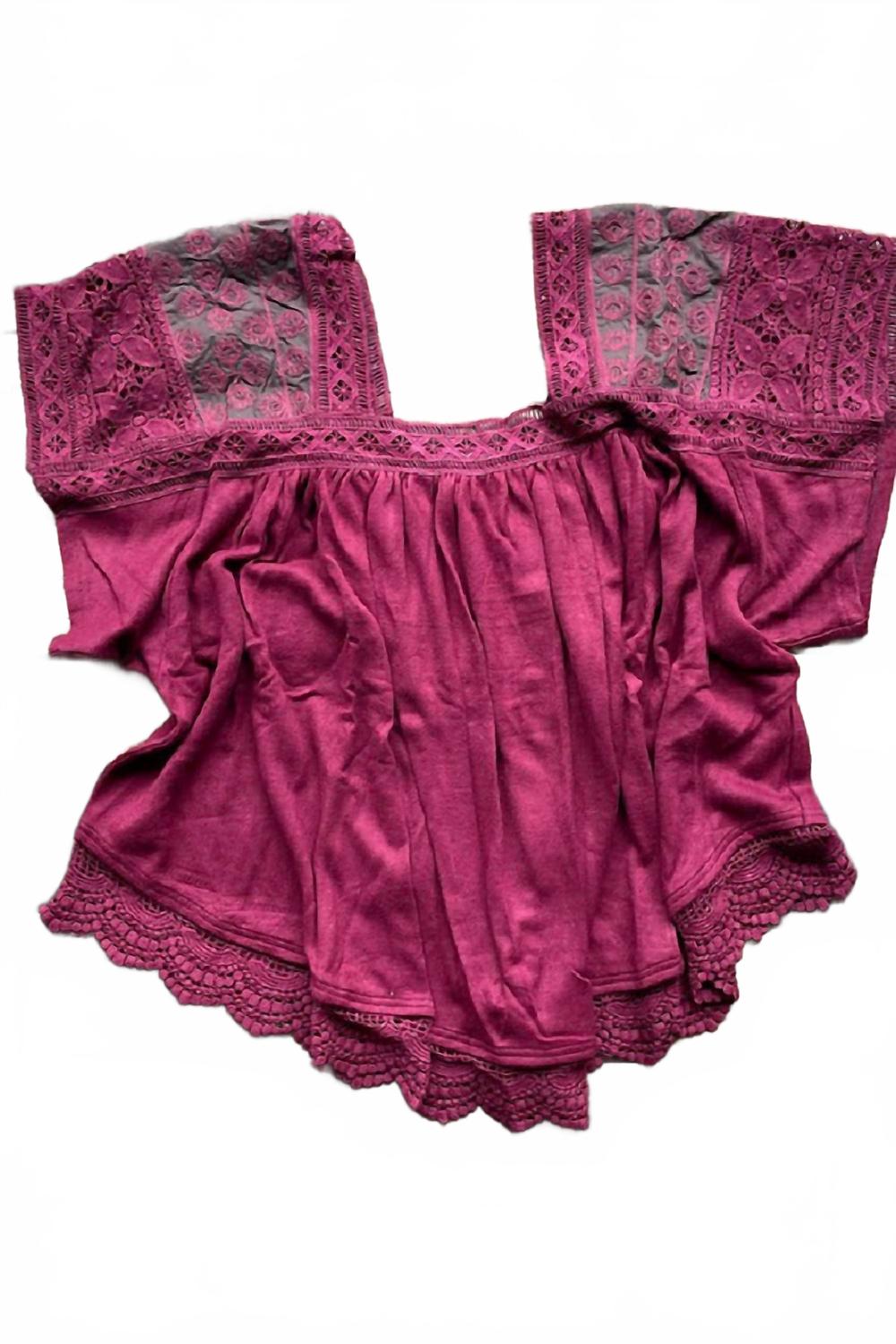 

Топ свободного кроя Windy Meadows цвета мерло универсального размера Jaded Gypsy, Merlot