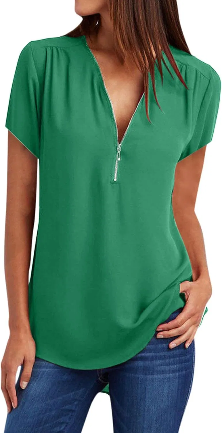 Блуза с корсетом, длинным рукавом, V-образным вырезом, Plus Size, Mint Green