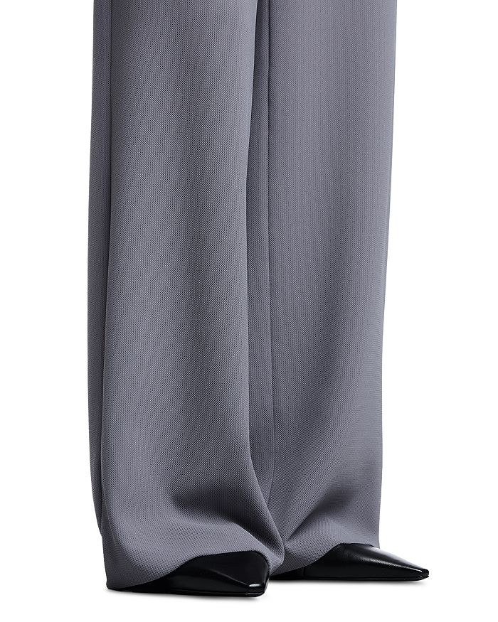 Жидкие бронированные брюки Palazzo Pants Emporio Armani, серый — фото 4