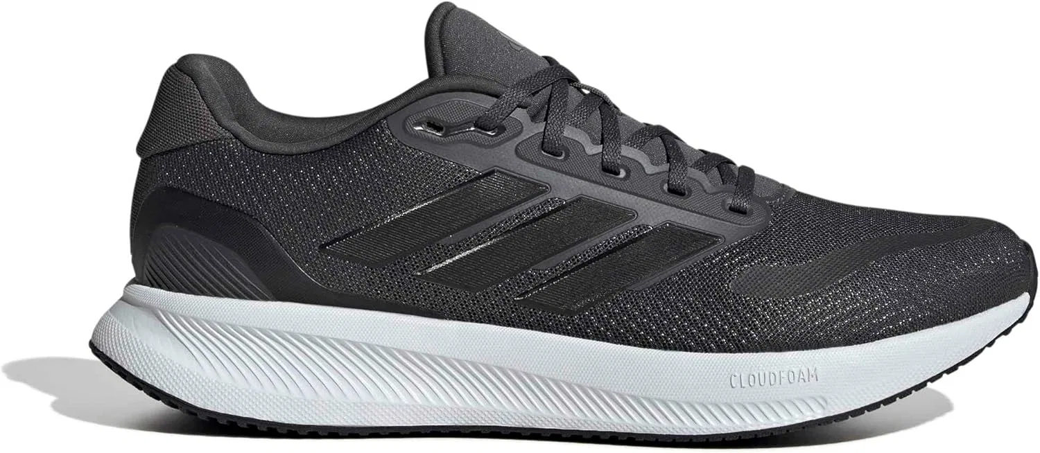 Мужские беговые кроссовки Adidas Runfalcon 5, Grey Six Core Black Cloud White — фото 3