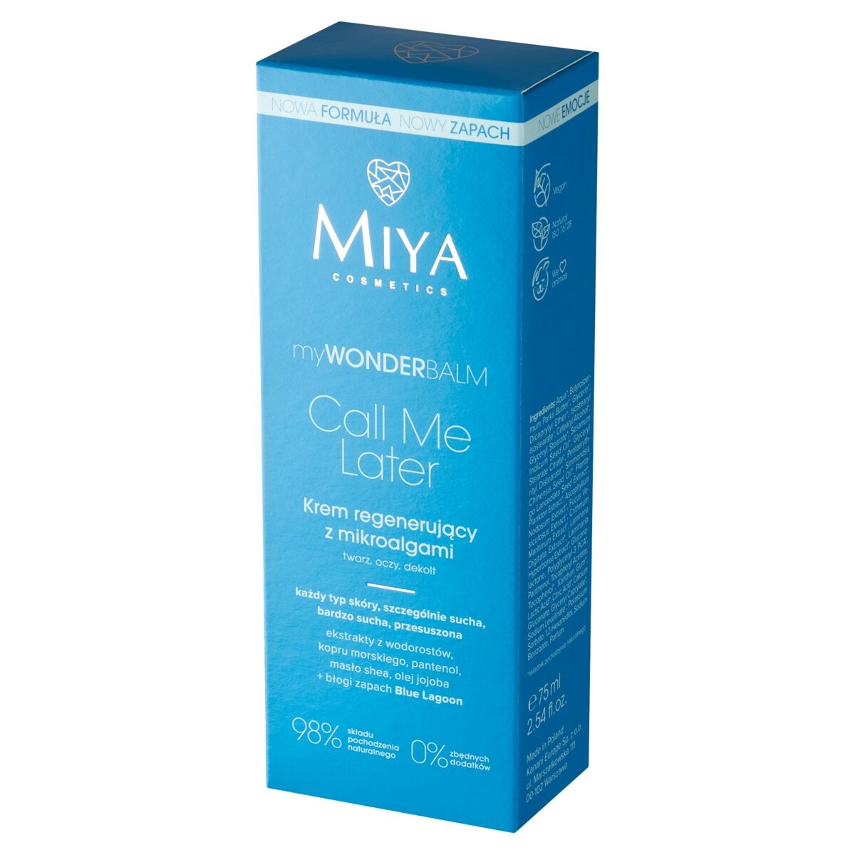Miya, Mywonderbalm «Позвони мне позже», восстанавливающий крем с микроводорослями, 75 мл Miya Cosmetics — фото 2