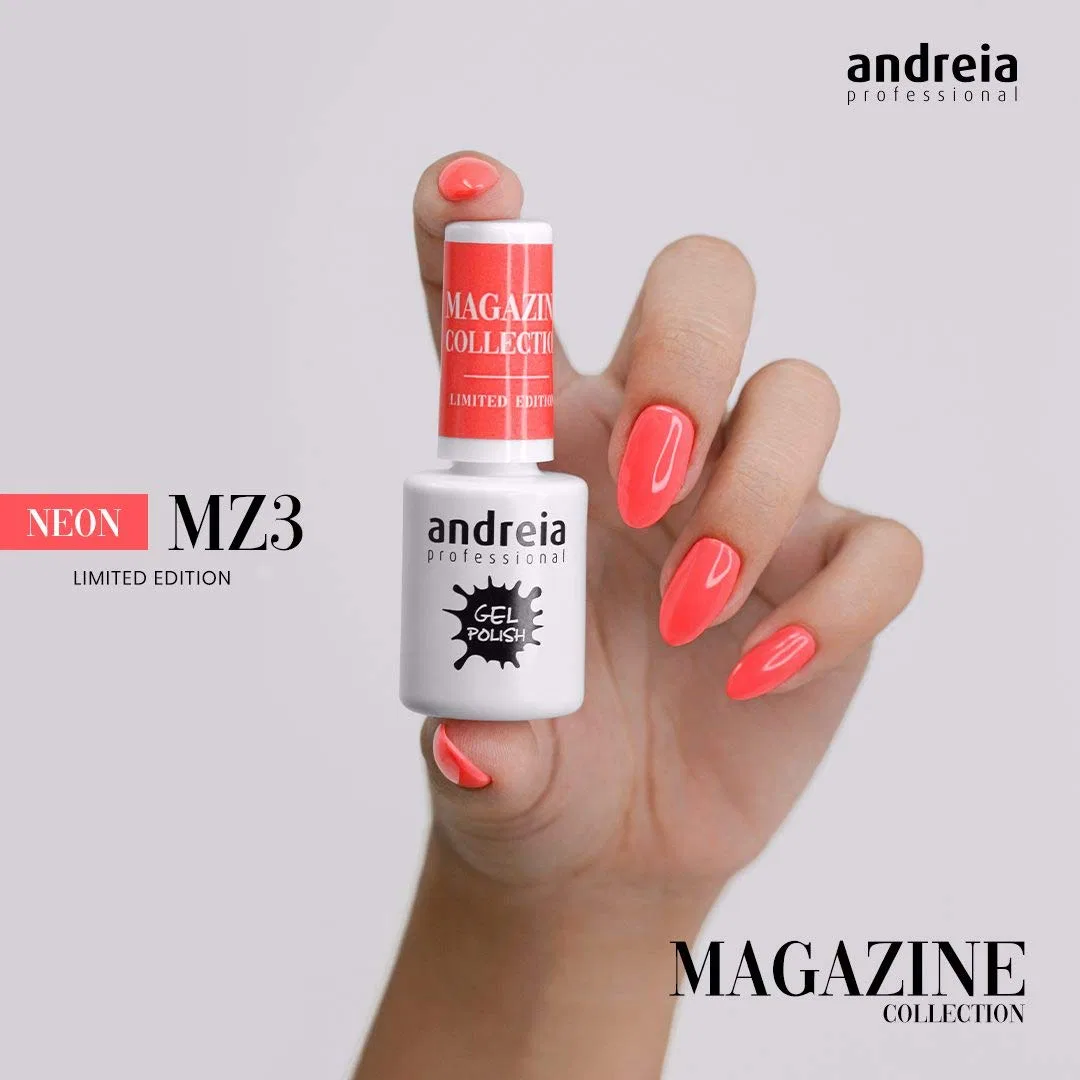Полуперманентный гель-лак для ногтей Andreia Professional MZ3 Neon Coral, 10.5 мл Andreia — фото 3