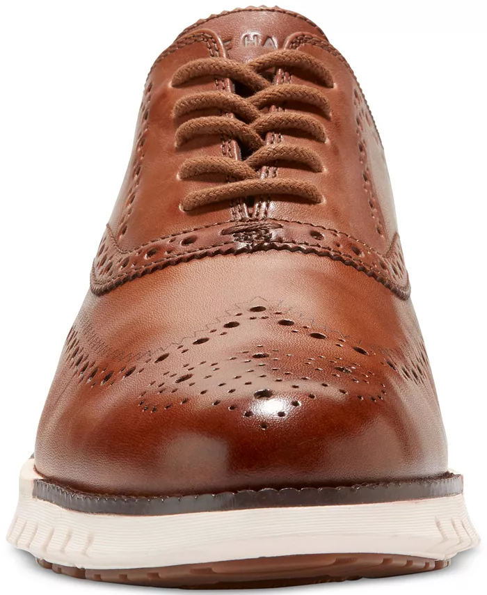 Мужские оксфорды ZERØGRAND Remastered с перфорацией и шнуровкой Cole Haan, коричневый — фото 4