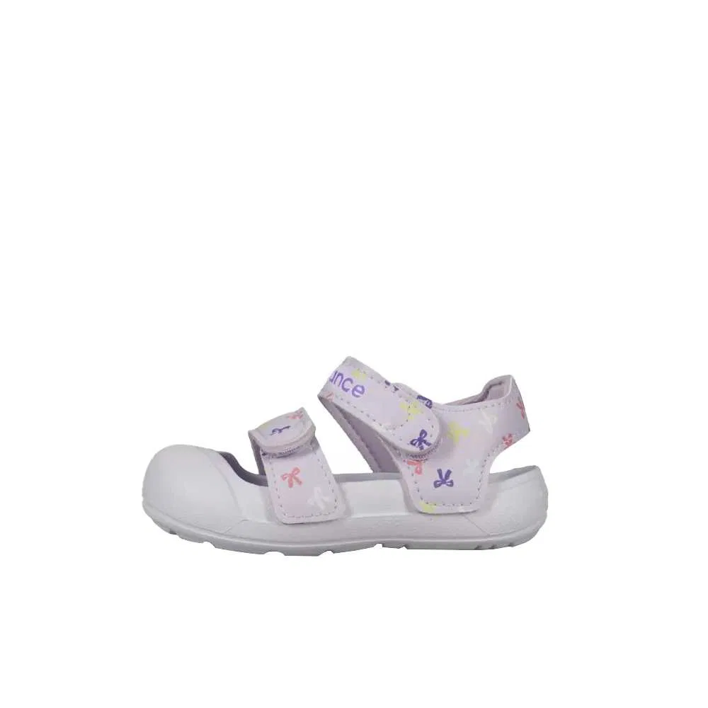 Сандалии детские 809 Low Top New Balance бело-пурпурные