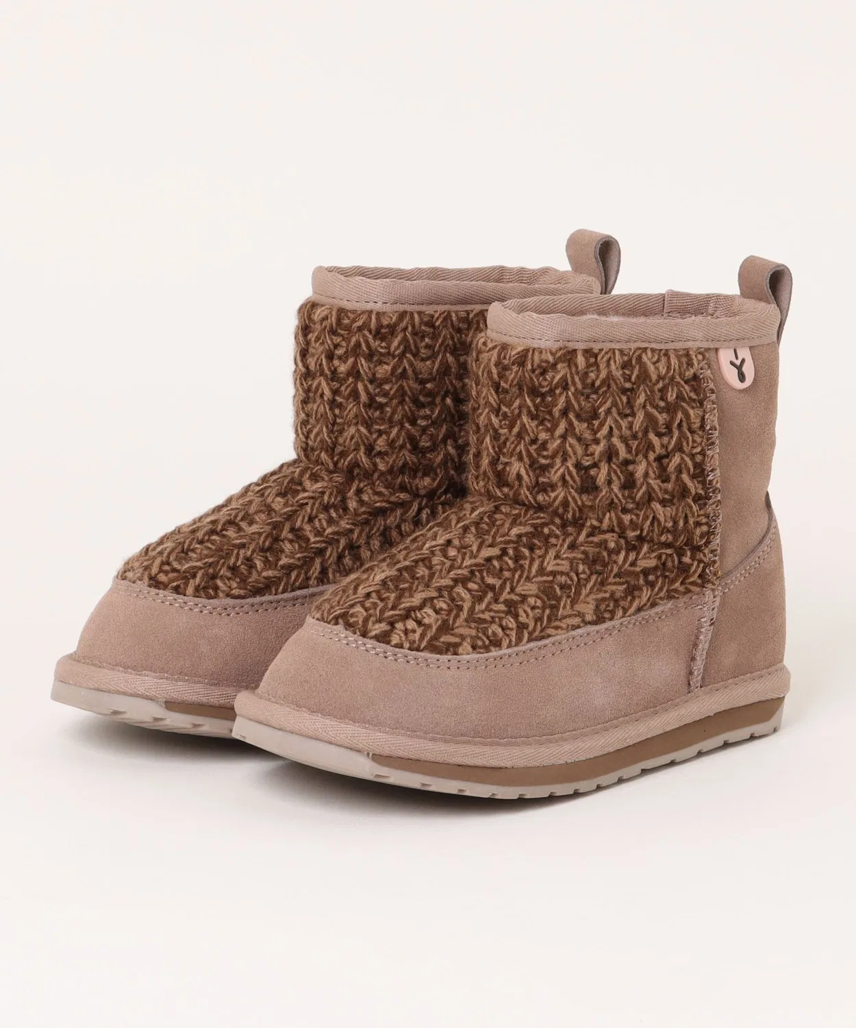 Ботинки EMU Australia Mauboy Knit из ниток с мериносовой шерстью, серо-бежевый