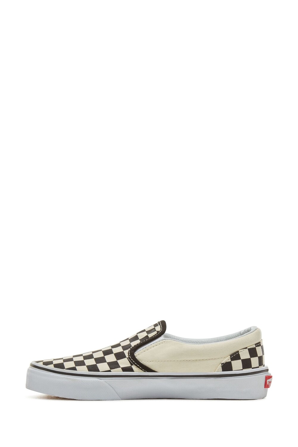 Детские классические кроссовки в клетку без шнуровки Vans, черный — фото 3