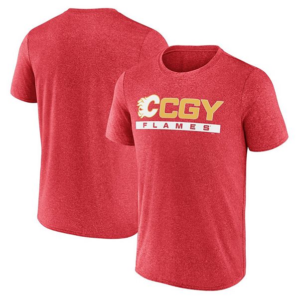 

Мужская футболка heather red calgary flames playmaker Fanatics