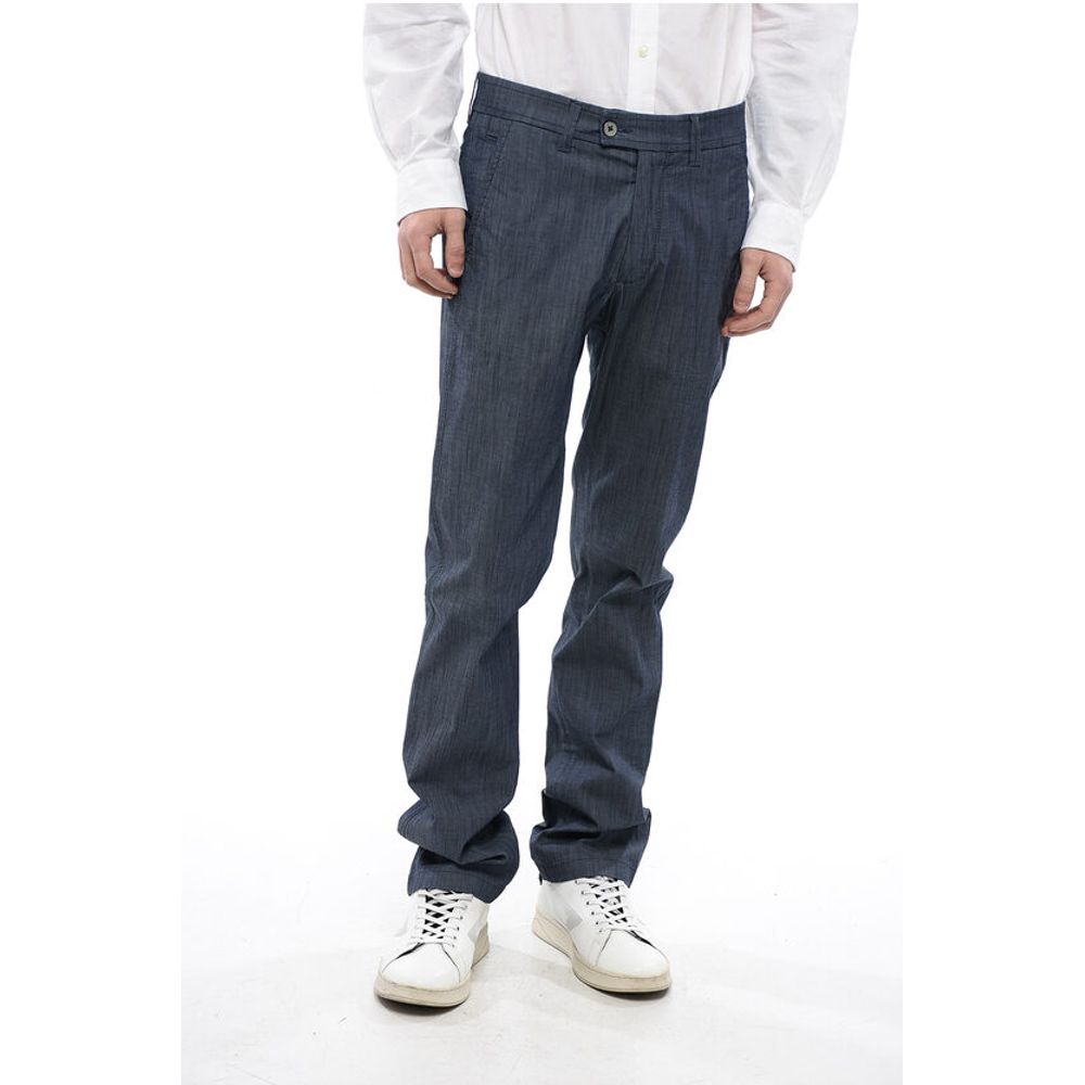 

Узкие брюки из шамбре ID Corneliani, Blue