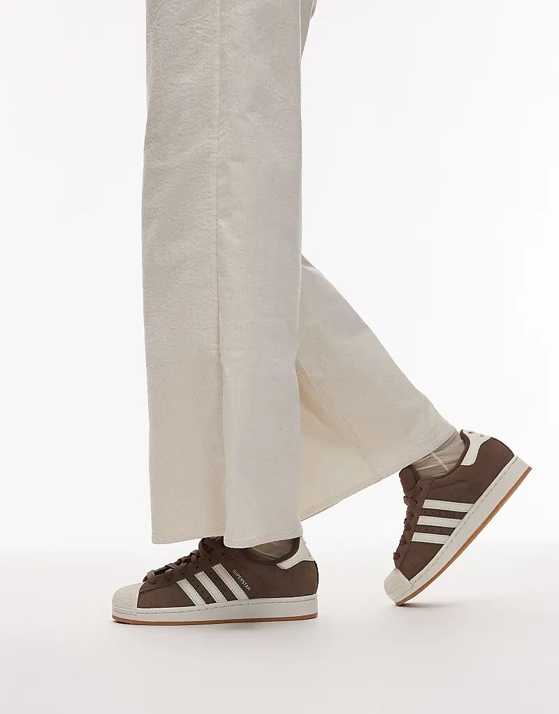 Кроссовки Adidas Originals Superstar II коричневого цвета — фото 3
