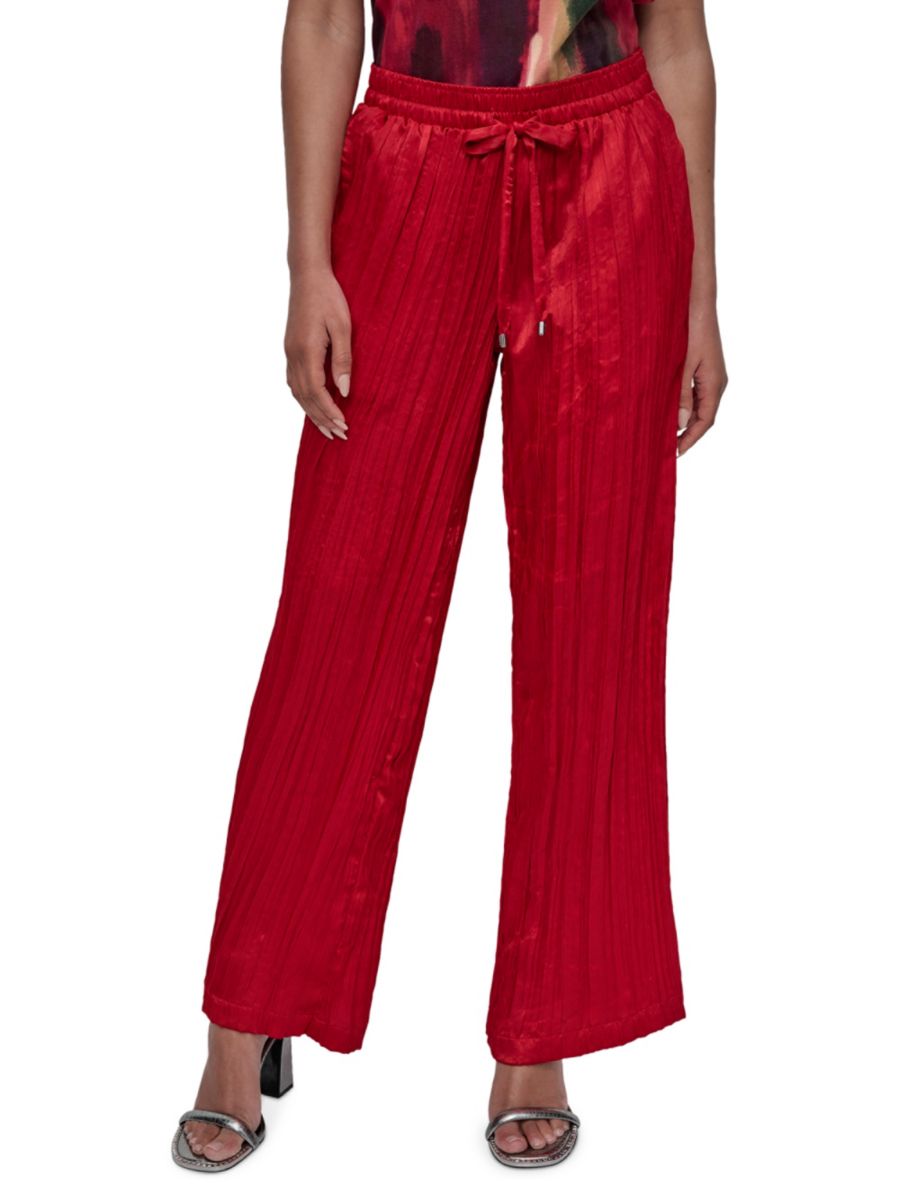 

Широкие брюки со стрелками DKNY, цвет Summer Cherry