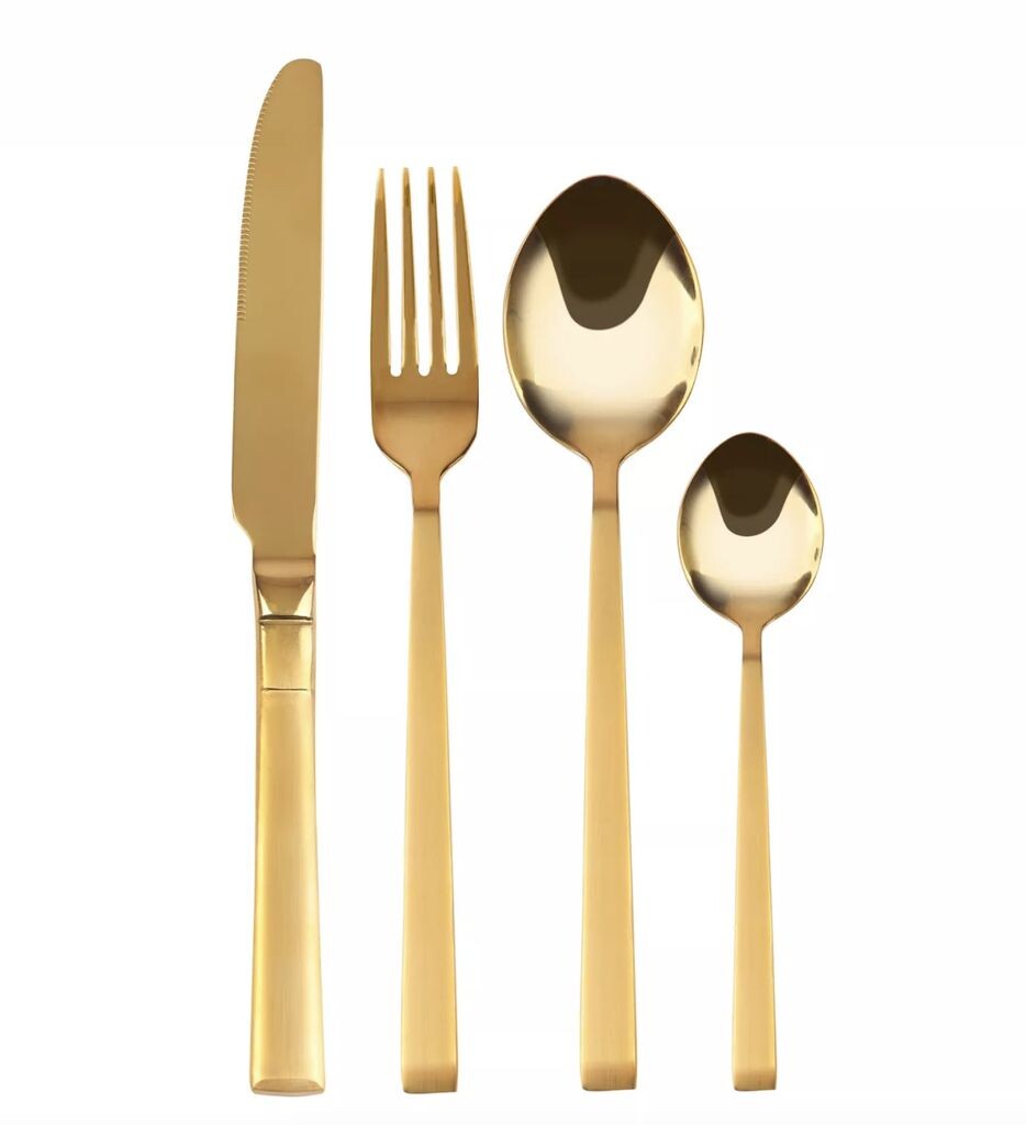 

Набор столовых приборов золотой, 24 предмета, набор столовых приборов, столовые приборы на 6 человек Sonstige