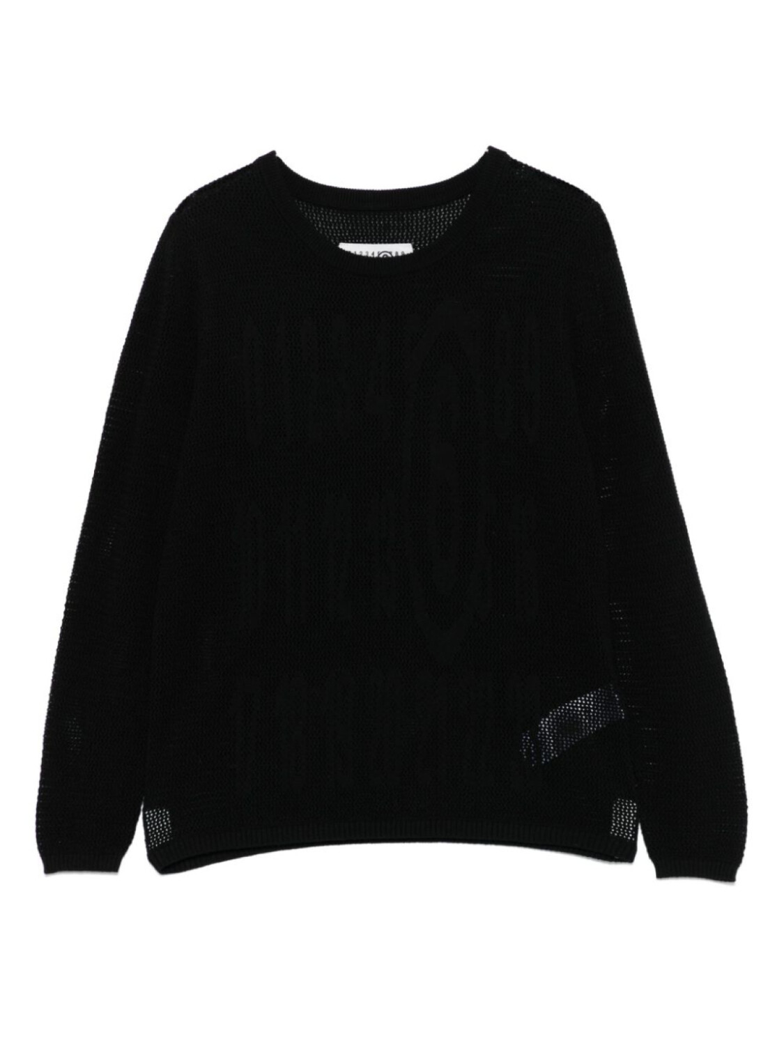 

MM6 Maison Margiela Kids свитер фактурной вязки, черный