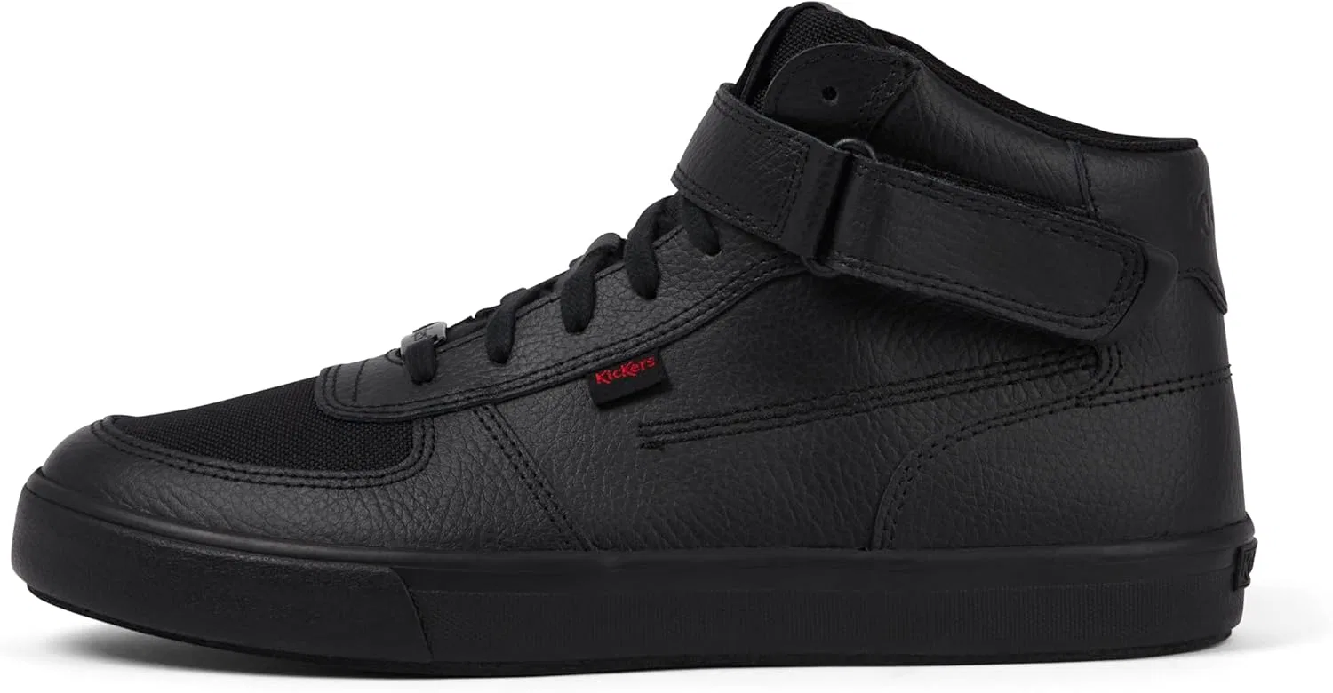 Мужские кроссовки Kickers Tovni Hi Mix Mesh Text, Black — фото 2