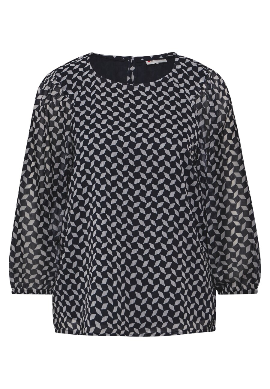 

Блузка с коротким рукавом STREET ONE Blouse, ночной синий