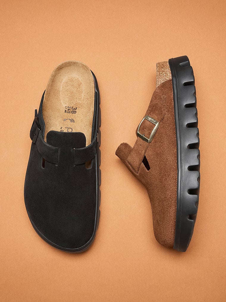 Бостонские массивные сабо Birkenstock, цвет dark tea — фото 4