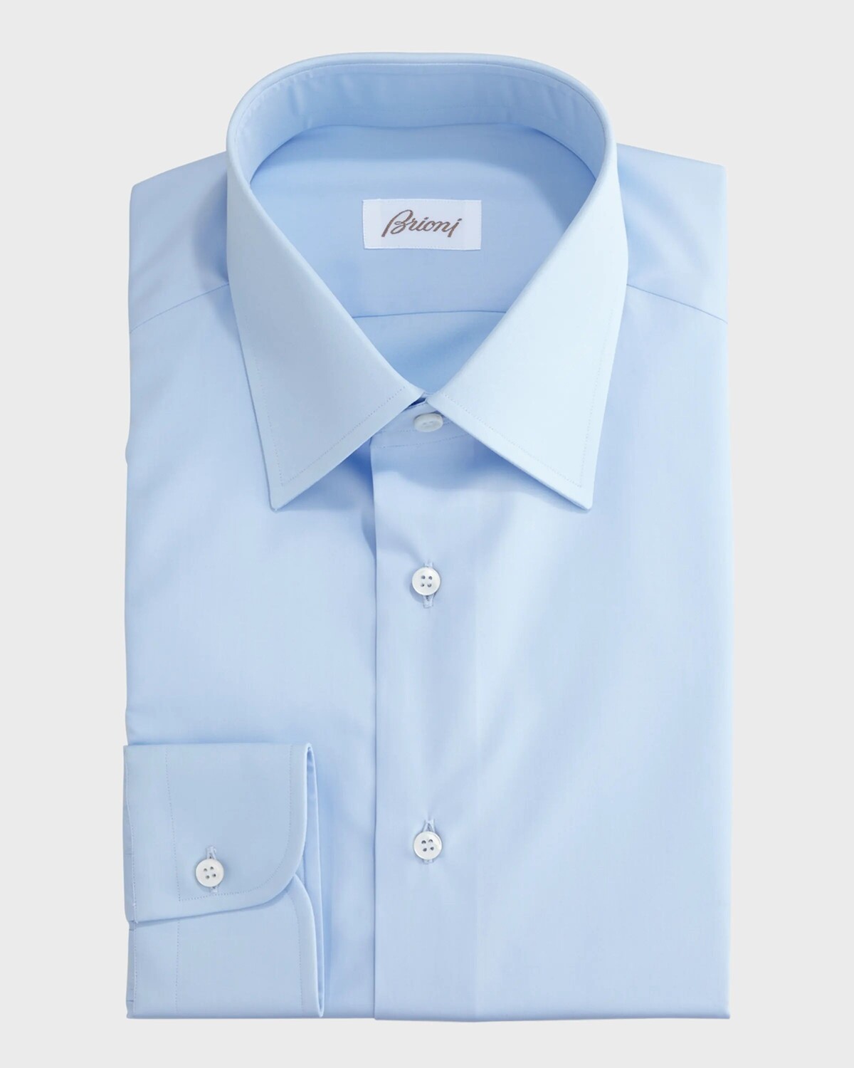 

Однотонная классическая рубашка Wardrobe Essential, синяя Brioni, цвет Blue
