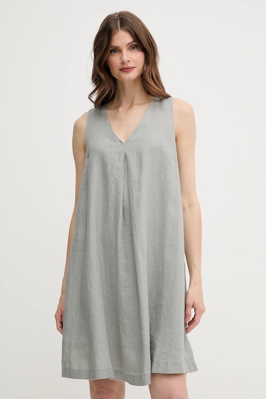 

Льняное платье United Colors Of Benetton, серый