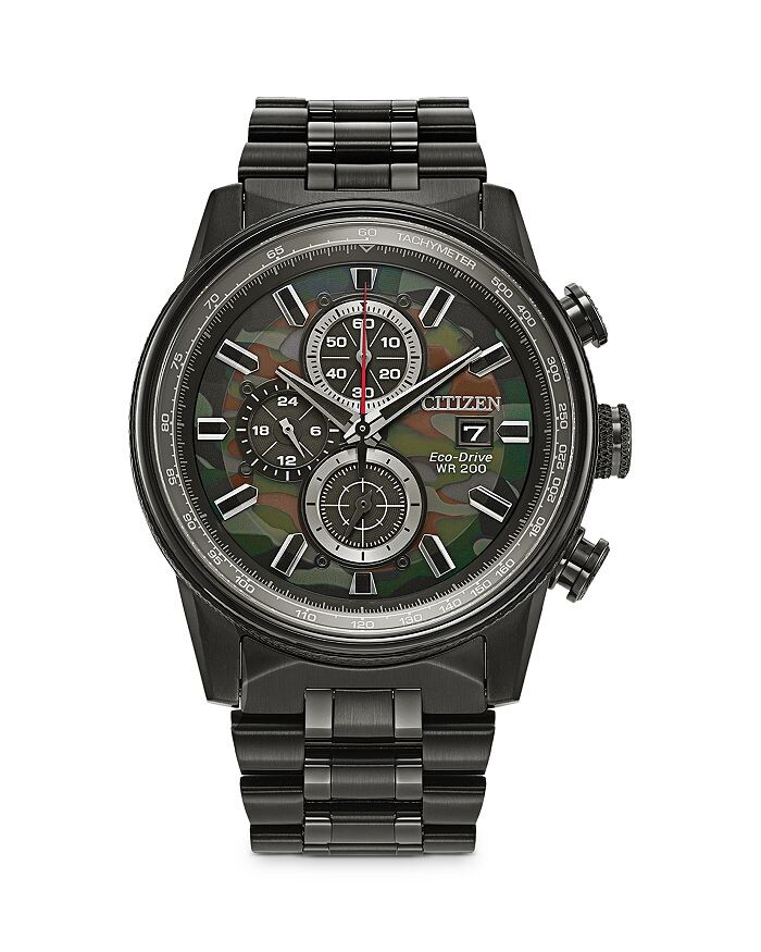 

Часы Citizen Eco-Drive Camo Nighthawk с хронографом из нержавеющей стали, 43 мм